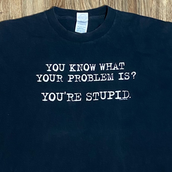 Vintage Humor Black T-Shirt - Picture 2 of 4